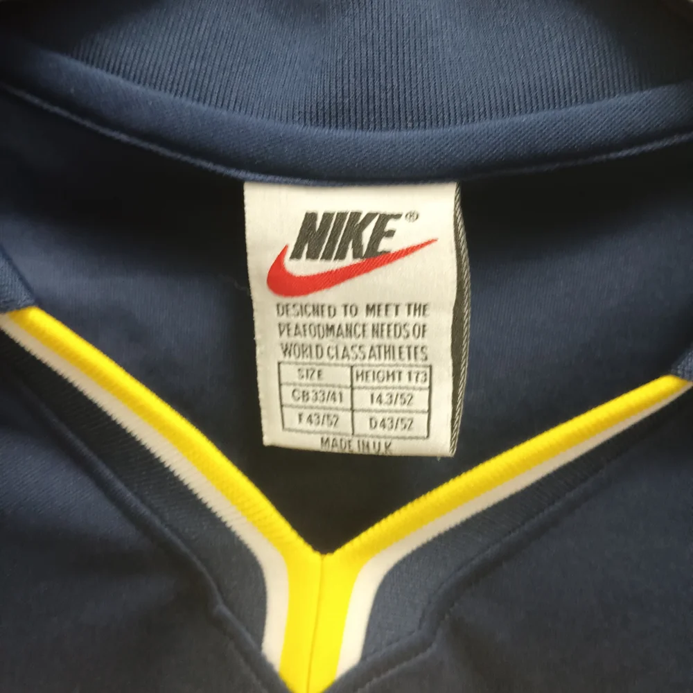 Nike Dark Blue and Yellow Sports Top